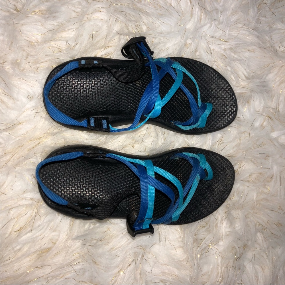 Blue chacos